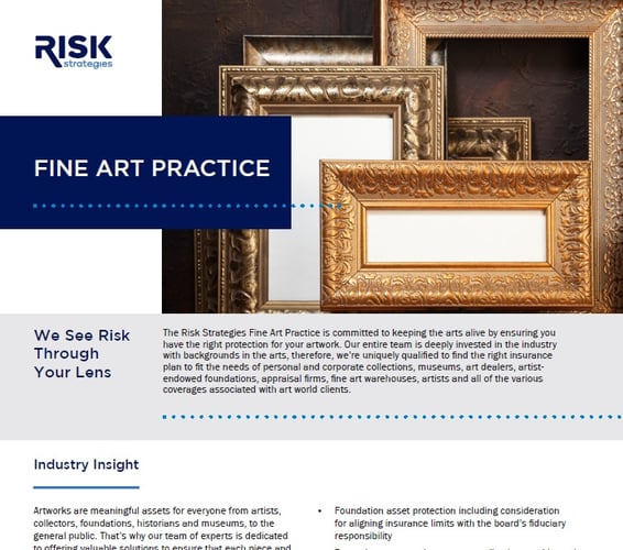 Fine Art Insurance Artists Collections Museums Risk Strategies