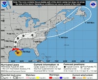 Hurricane Alert - Laura Heads for Land