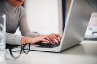 woman using a laptop