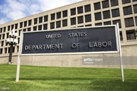 sign that reads UNITED STATES DEPARTMENT OF LABOR