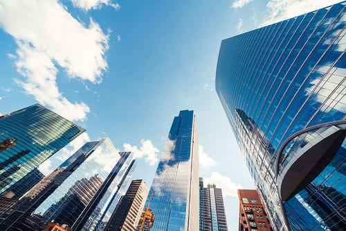 Modern-tower-buildings-or-skyscrapers-in-financial-district