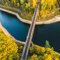 railway bridges aerial view